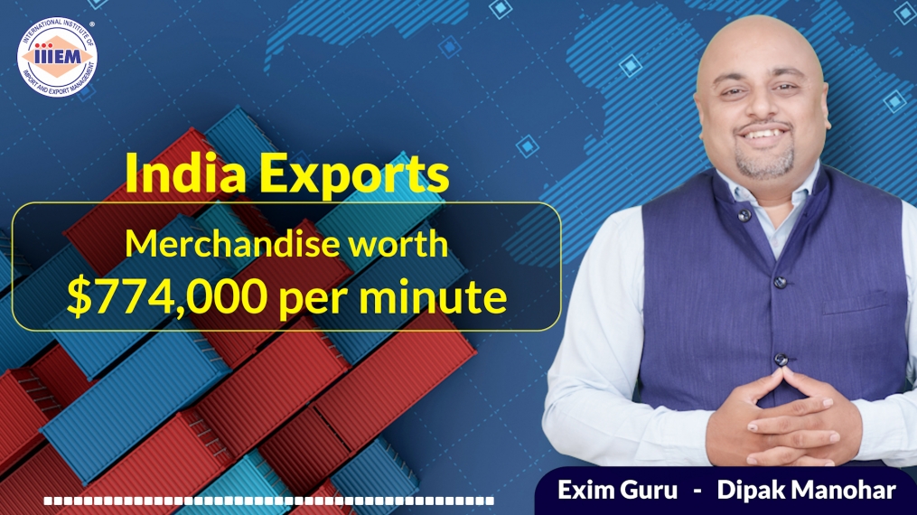 India Exports Merchandise Worth $774,000 Per Mintue